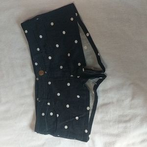 Black and white polka dot shorts